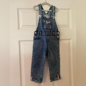 Unicorn straight leg overalls 3t